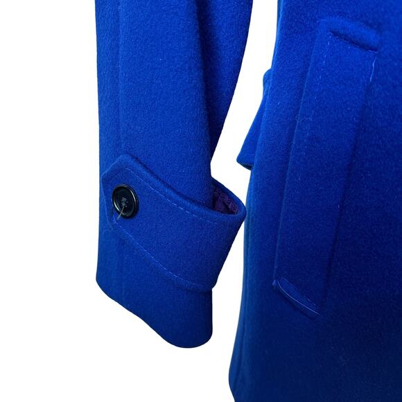Vintage Michelle Stuart Petite Wool Peacoat - Royal Blue - Size Petite Small - Picture 4 of 8
